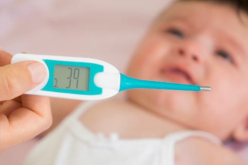 Human Hand, Instrument of Measurement, Thermometer, Sick, Baby